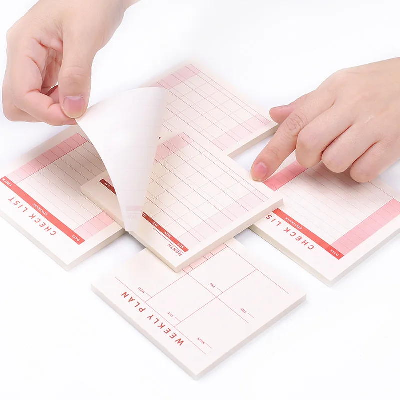 Working Memo Schedule Book Planner Memo Pad 60 Pages Sticky Note Diary Stickers Scrapbooking Sticky Office School