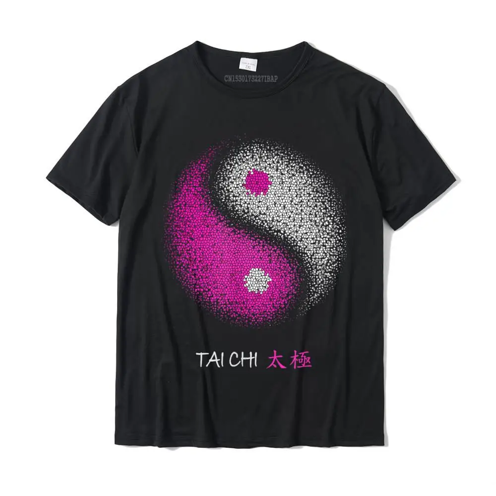 Tai Chi Yin Yang Energy Meditation T-Shirt Camisas Hombre Classic Men's Tshirts Cotton Tops Shirts Happy New Year Design