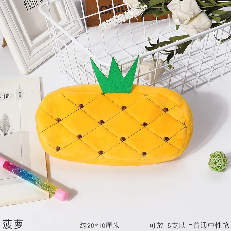 Cartone animato creativo studente animale borsa da donna mini chiave cambio borsa di immagazzinaggio simpatico portafoglio in peluche borsa per penna in peluche per bambini scatola regalo di cancelleria