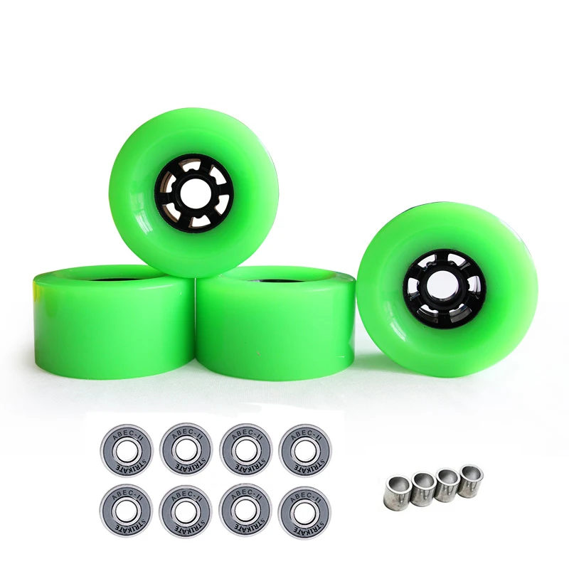 Ruedas para monopatín, ruedas de 90mm X 52mm Pro Longboard Cruiser Flywheels, grandes y suaves, 4 unidades