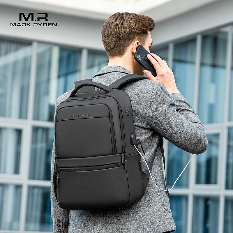 Mark Ryden Ransel Travel Pria Tas Pengisi Daya USB Ransel Laptop Anti Air Multifungsi Tas Pria Kapasitas Besar