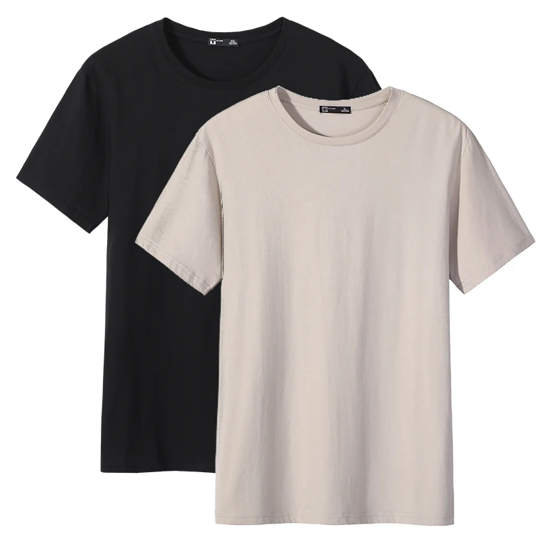 Pioneer Camp 2-pack Summer T-shirt Men 100% Cotton Solid Brand-Clothing Short Sleeve T Shirt Male Casual Men\'s Clothing