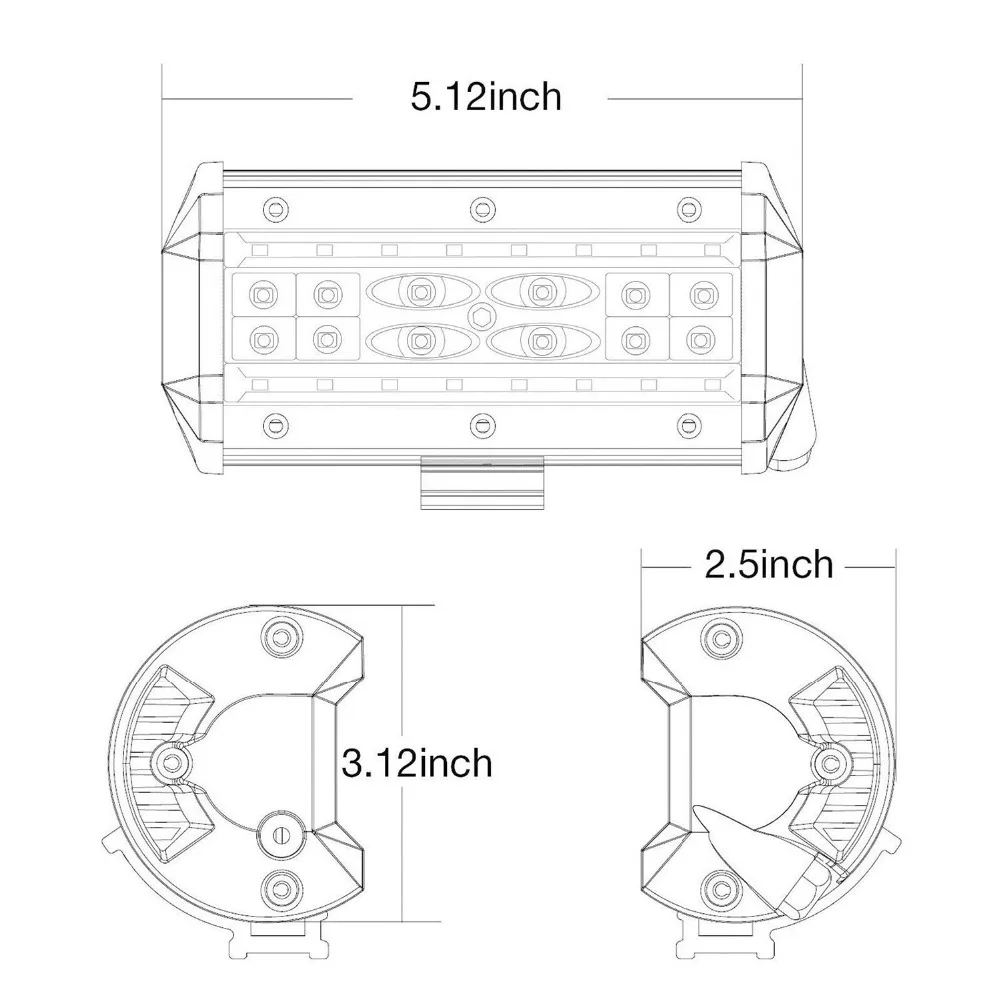 5 "インチ240ワットのスポット洪水ledワークライトバーボートトラックオフロードsuv駆動防水