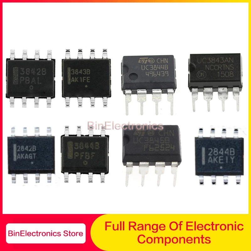 5PCS All New Origina UC2842 UC2843 UC2844 UC2845 UC3842 UC3843 3844 UC3845 SOP8 DIP8 PWM Pulse Width Modulator Chip