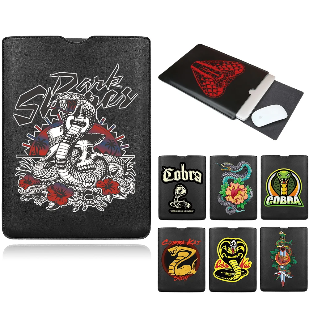 

Universal Laptop Bag MacBook Air 13 Case PU Leather Cobra Pattern Portable Notebook Sleeve for for hp Lenovo Xiaomi