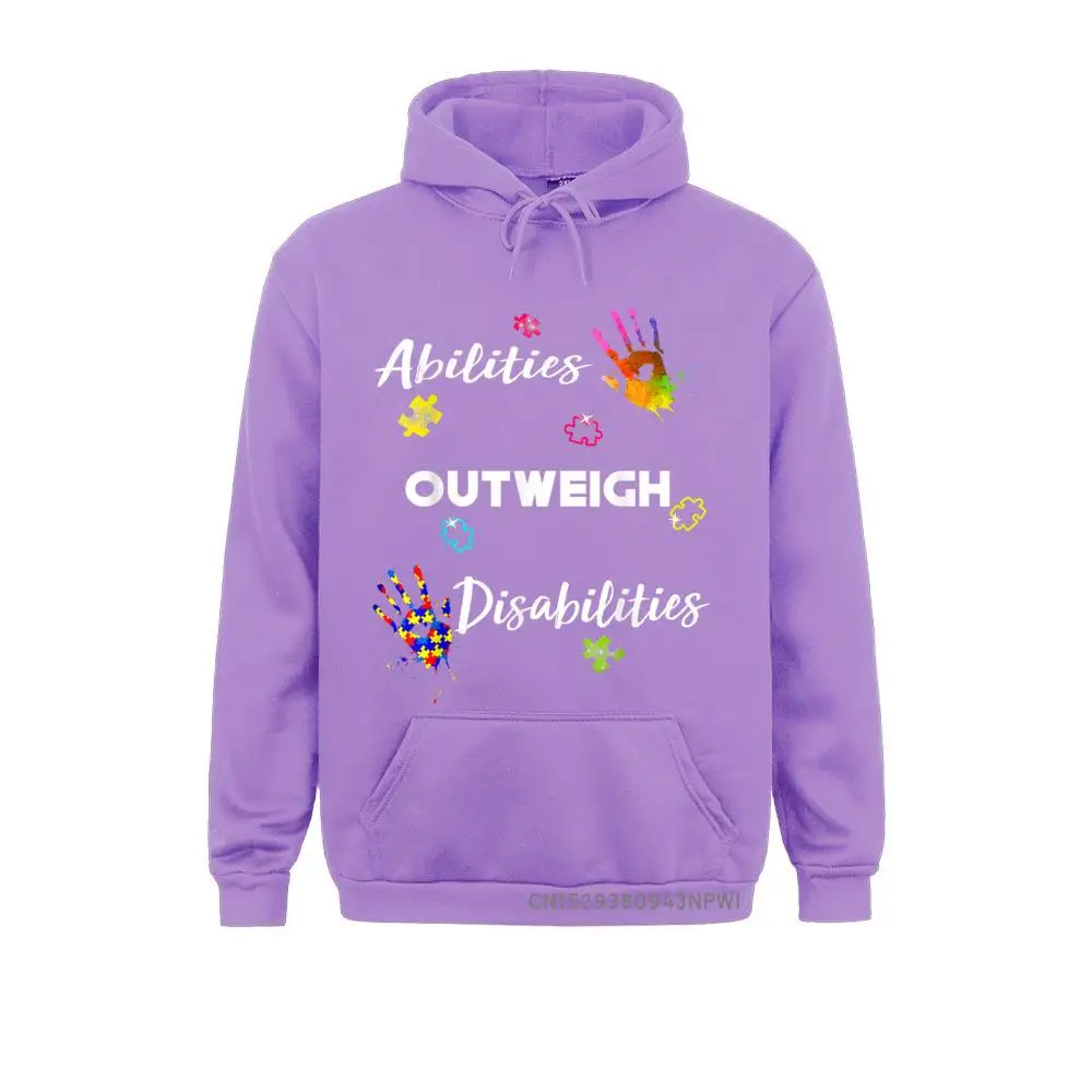 Autism Awareness Hoodie Abilities Outweigh Disabilities Hoodie Camisa Hoodies New Coming Women Sweatshirts England Style