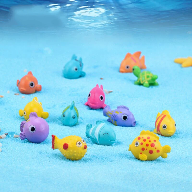 10 Pcs Cartoon Fish DIY Micro Landscape Aquarium Decor Fish Tank Waterscape Creative Small Fish Plastic Ornaments Crafts