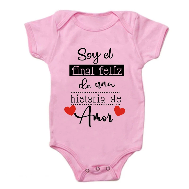 Funny Newborn Baby Romper Infant Cotton Short Sleeve Baby Body Clothes Amor Print Boy Girl BodySuit Born Crawling Baby 0-24M