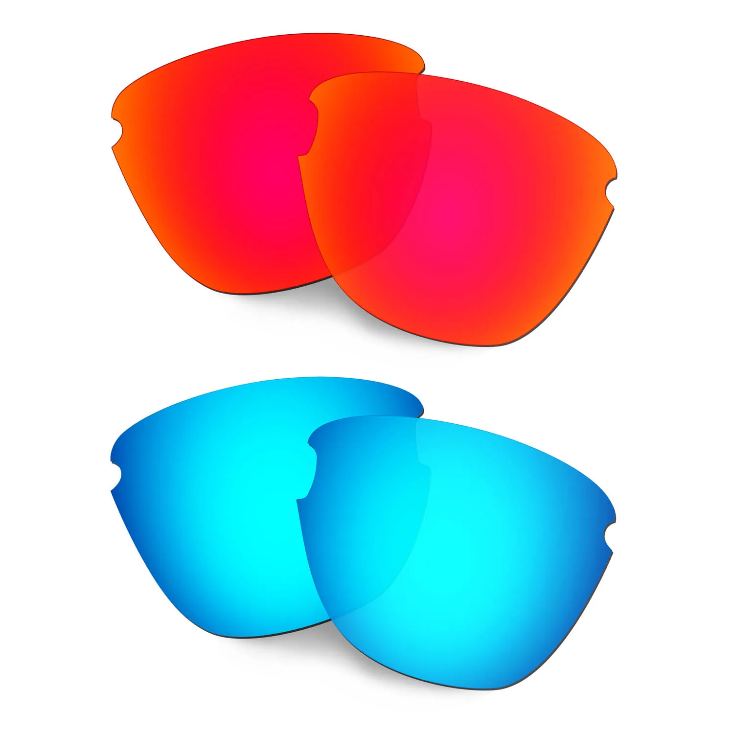 

HKUCO Polarized Replacement Lenses For Frogskins Lite Sunglasses Red/Blue 2 Pairs