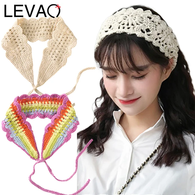 Levao Vintage chustka na głowę francuska dziewczyna paryjskie opaski do włosów letnia opaska na głowę New Arrival akcesoria do włosów nakrycia głowy