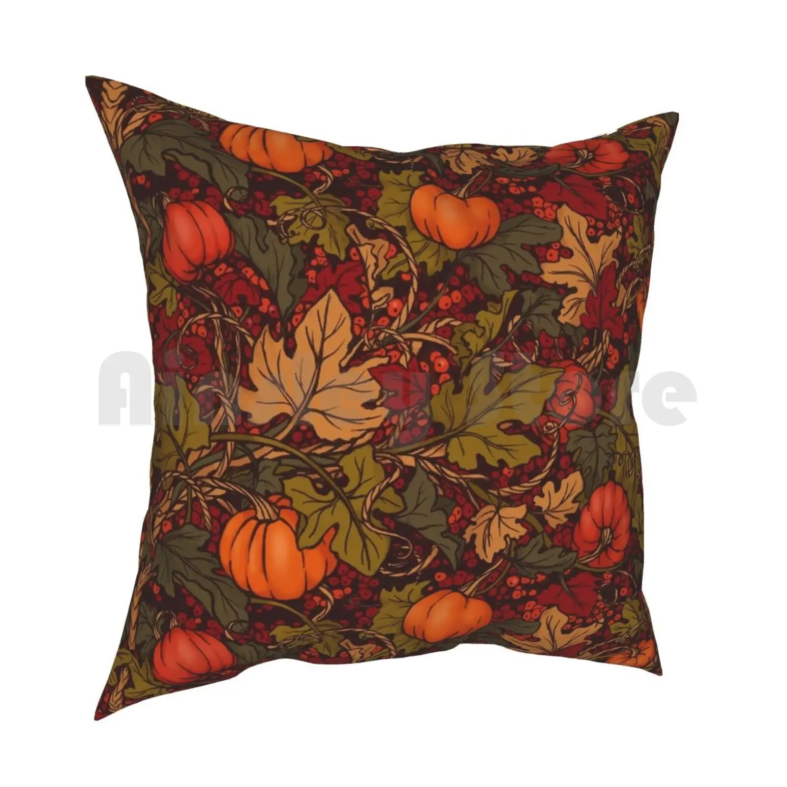 Autumn Pumpkins Pillow Case Printed Home Soft Throw Pillow Pumpkin Pumpkins Autumn Mood Autumn Halloween Hallow Eve Fall