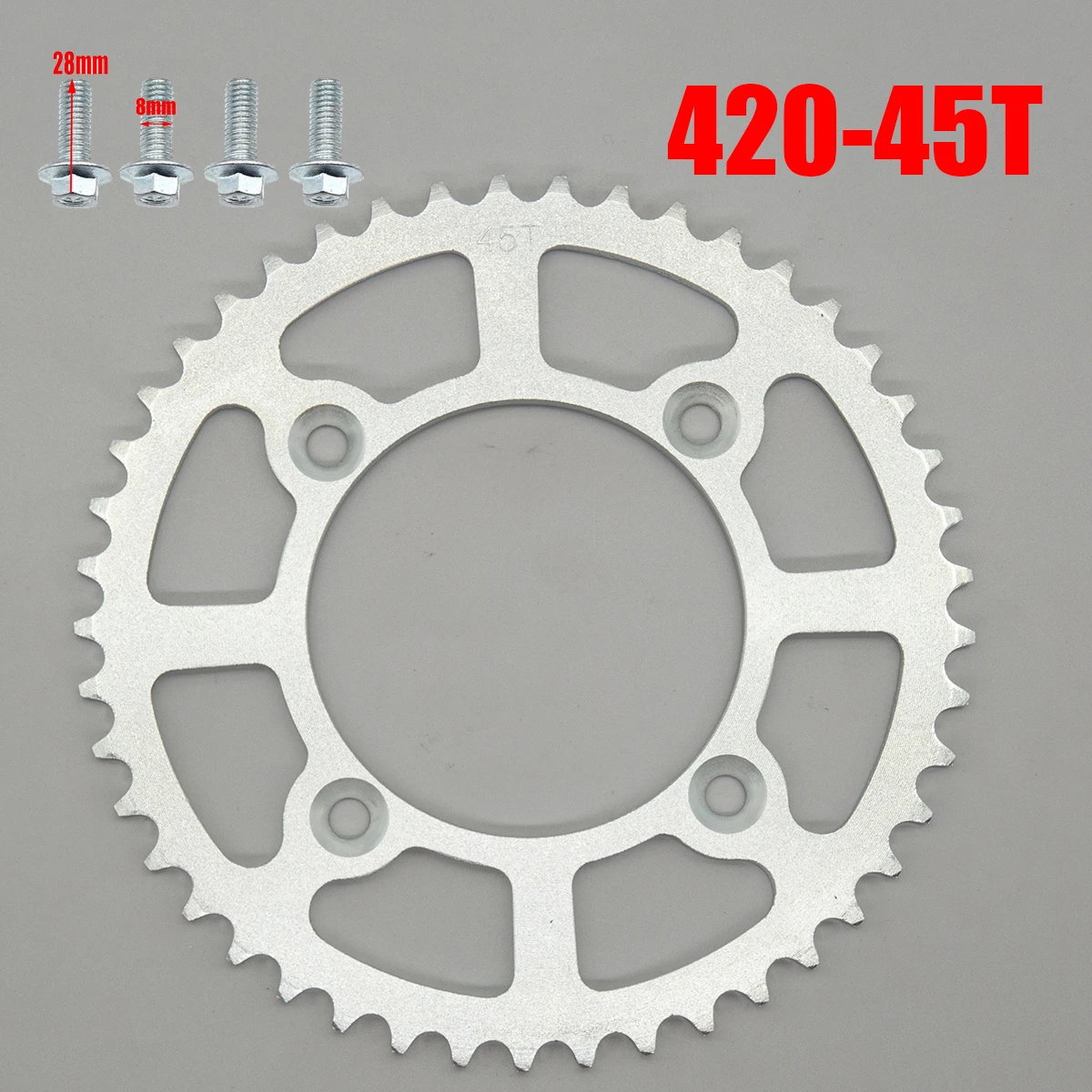 

Gear Wheel Plate 420 45T Tooth 90mm Rear Chain Sprocket For Pit Dirt Bike 110cc-150cc Karting ATV four-Wheel Off-Road Vehicle