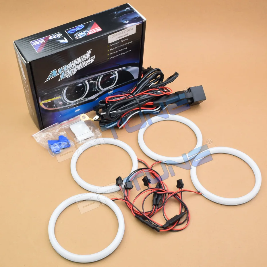 Cotton Light Angel Eyes Tuning For BMW E46 Coupe Convertible 325ci 330ci Xenon Lens Headlight Turn Signal DRL Halo Car Accessory