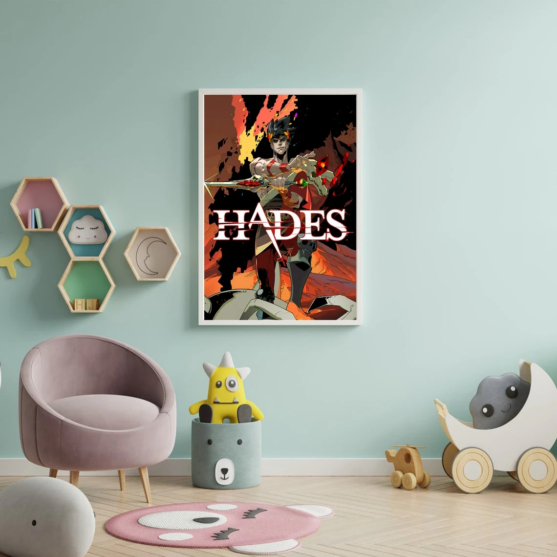 Hades Video Game Cover Poster Canvas Print Home Decoration Wall Painting ( No Frame )