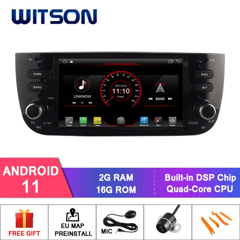 WITSON Android 11 автомобильный мультимедийный плеер для FIAT LINEA GRANDE PUNTO EVO Carplay радио авто стерео bluetooth GPS навигация