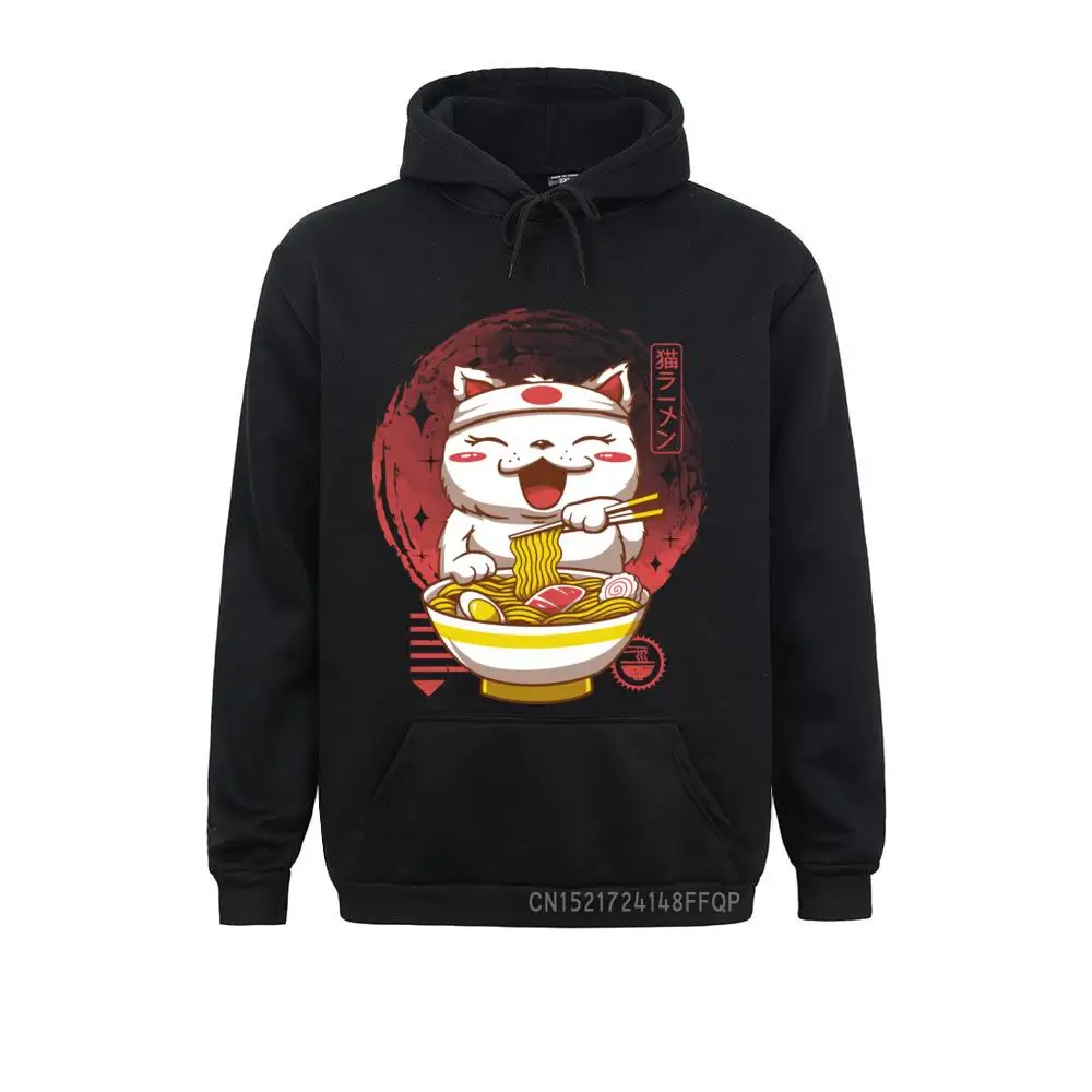 

Neko Ramen Coat Adult Kawaii Cartoon Sweatshirt Men Graphic Cat Noodle Lover Cozy Long Sleeve Hoodies Pullover