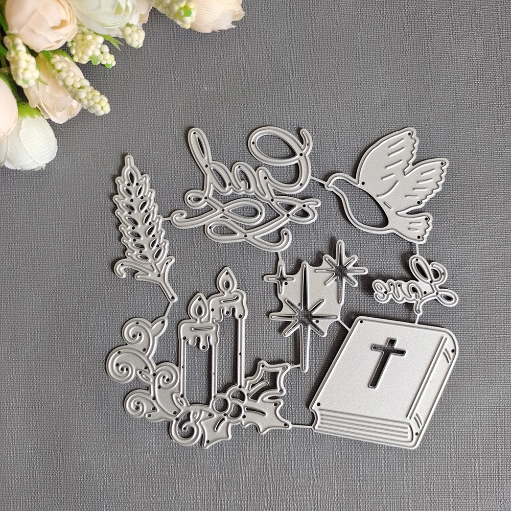 Christianity 7pcs New Metal Steel Cutting Dies Stencils for Making Scrapbooking DIY Album Paper Cards Embossing Die