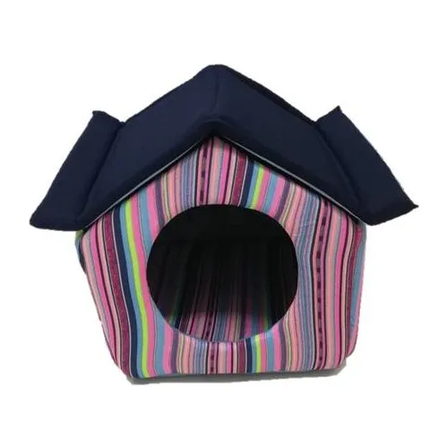 Muud Fashion Washable Roofed Cat House (40x40) Portable Multicolour