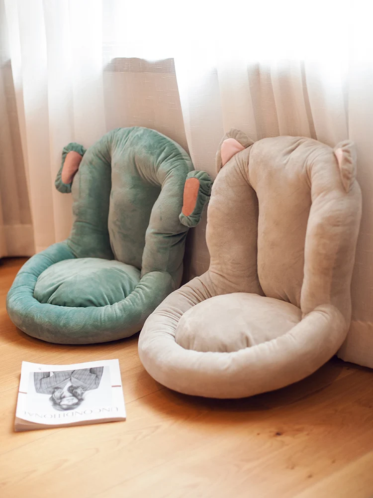 

Cartoon Seat Back Cushion Chair Sofa Cushion Comfortable Tatami Office Bedroom Cushion Home Decoration Pink Grey Simple Style