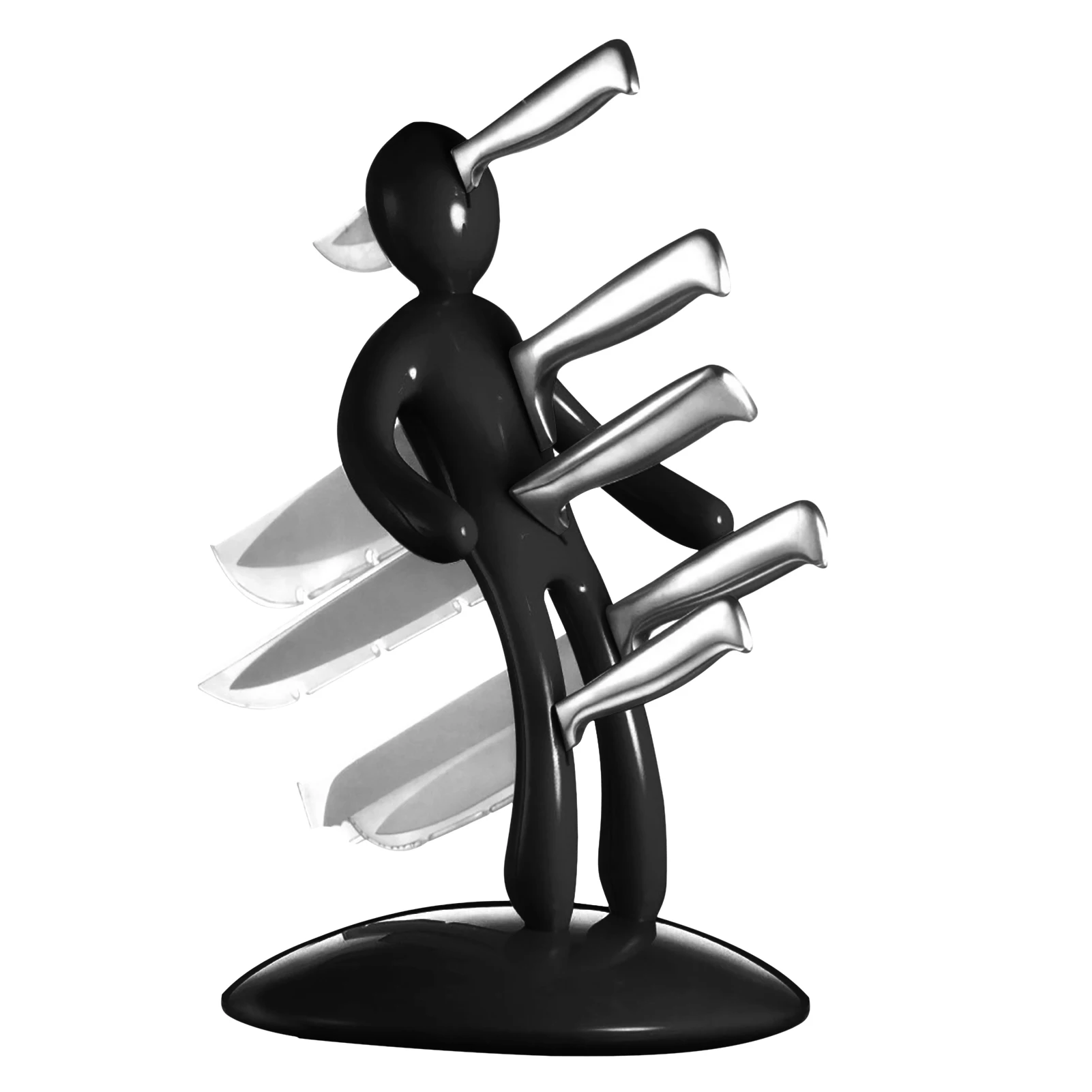 Kitchen Cutlery Storage Organizer Humanoid Knife Block Holder Stainless Steel Innovative Humanoid Knife Holder Kitchen Storage