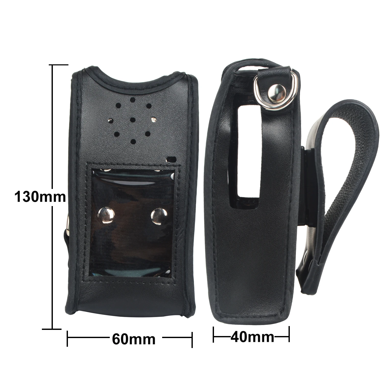 Leather Carrying Case Protective Cover Holder with Swivel Belt Loop For Baofeng UV9R UV-9R PLUS UV-XR etc. Radio Walkie Talkie