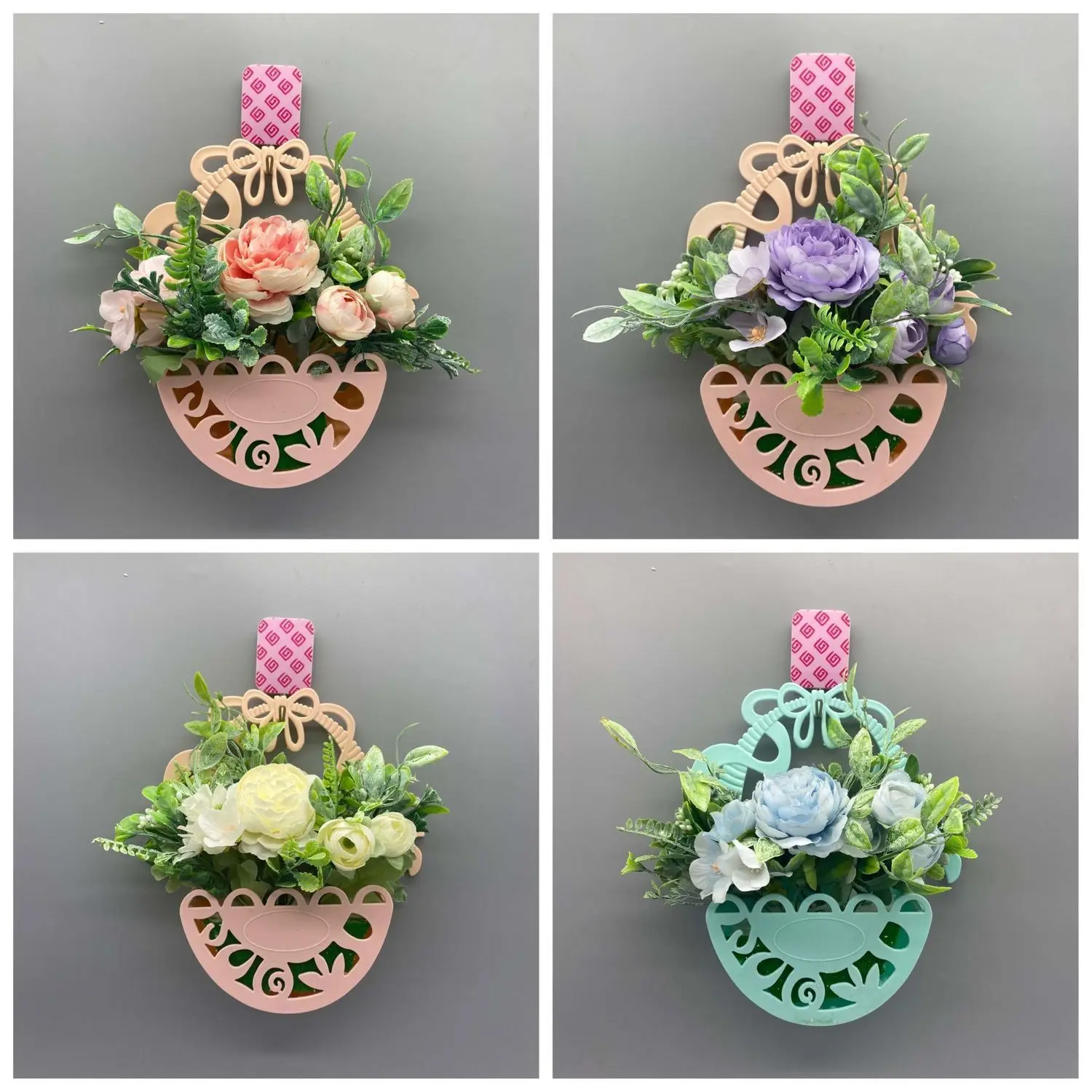 

New Wall Hanging Artificial Flower Suit Silk Flower Living Room Bedroom Door Wall Pendant Flower Bouquet Basket Home Decorate