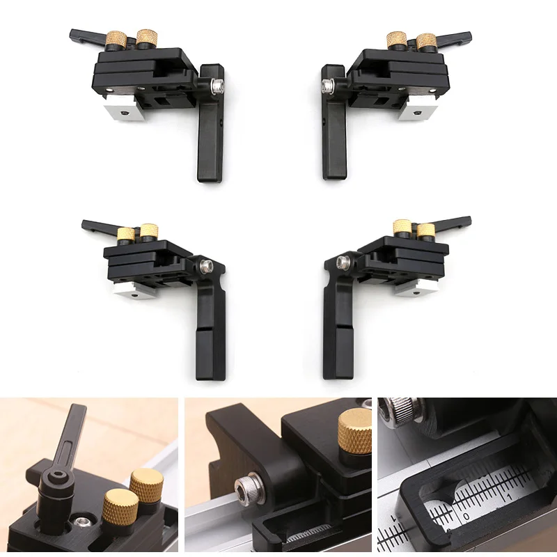 1pc High Accuracy Aluminum Alloy Milling Woodwork T-Slot track stop Miter Track Stop Limiter Table Saw Woodworking Workbench DIY