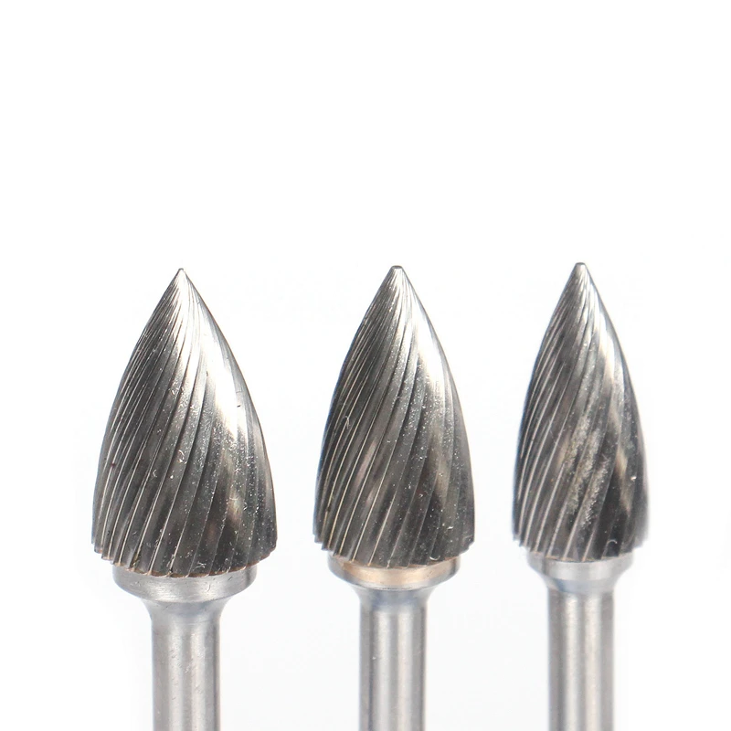 Versery  G Type Head Tungsten Carbide Alloy Rotary File Point Burr Die Grinder Abrasive Tools Drill Milling Carving Bits