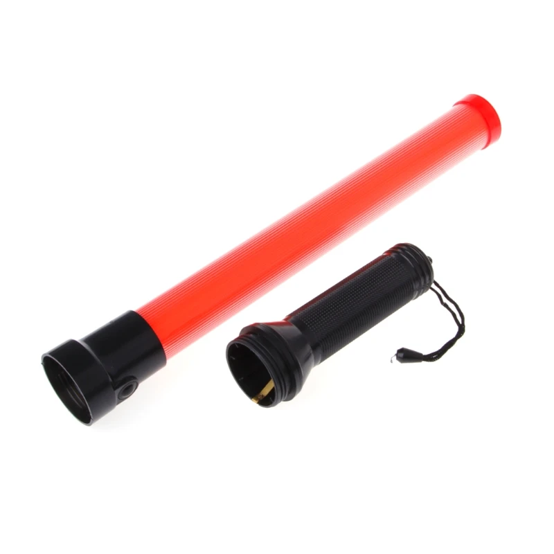 Plastic Traffic Wand  Powerful LED Flashlight Torch 3 Modes Strobe Setting