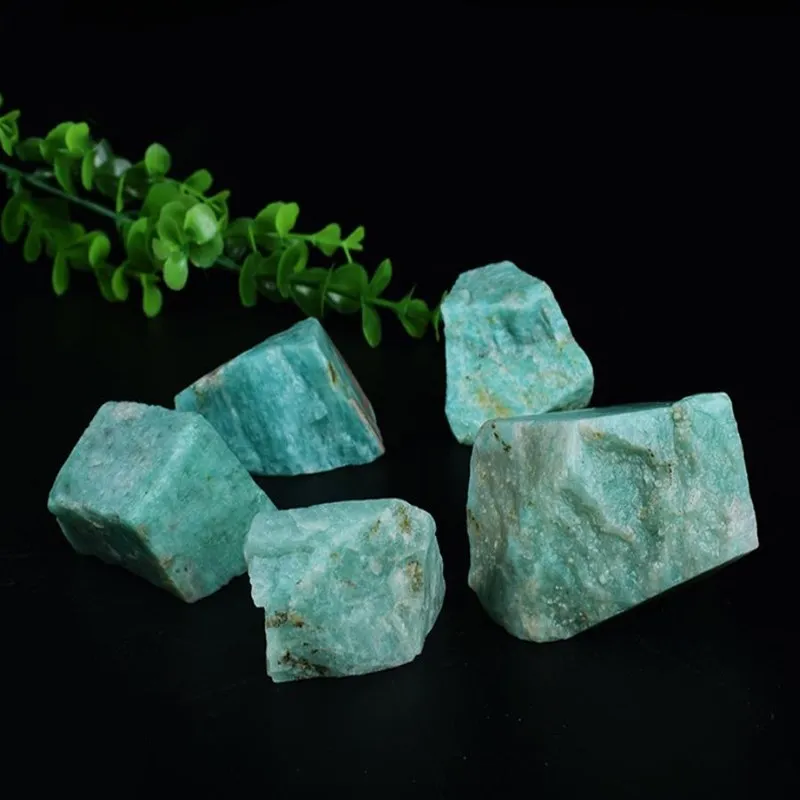 Amazonite raw rough stone natural gemstones mineral crystals quartz healing rocks bonsais naturales home decor