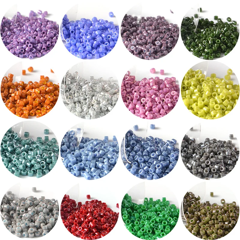 11/0 Japan Miyuki Delica Rocailles glasierte Glanzfarben Rocaillesperlen Zubehör für Handarbeiten DIY Schmuckherstellung Ohrring Armband – Detail 1