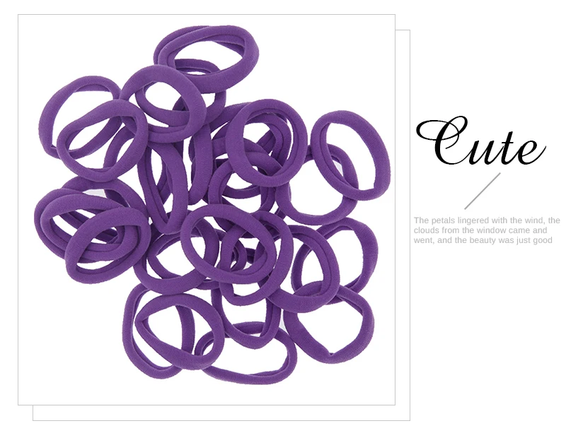 4,3cm Damen Pferdeschwanzhalter Gummiband Scrunchie Haarband Mädchen Yoga Haargummi Nylon Elastisches Haarband Haaraccessoires 30 Stück/Set – Detail 11