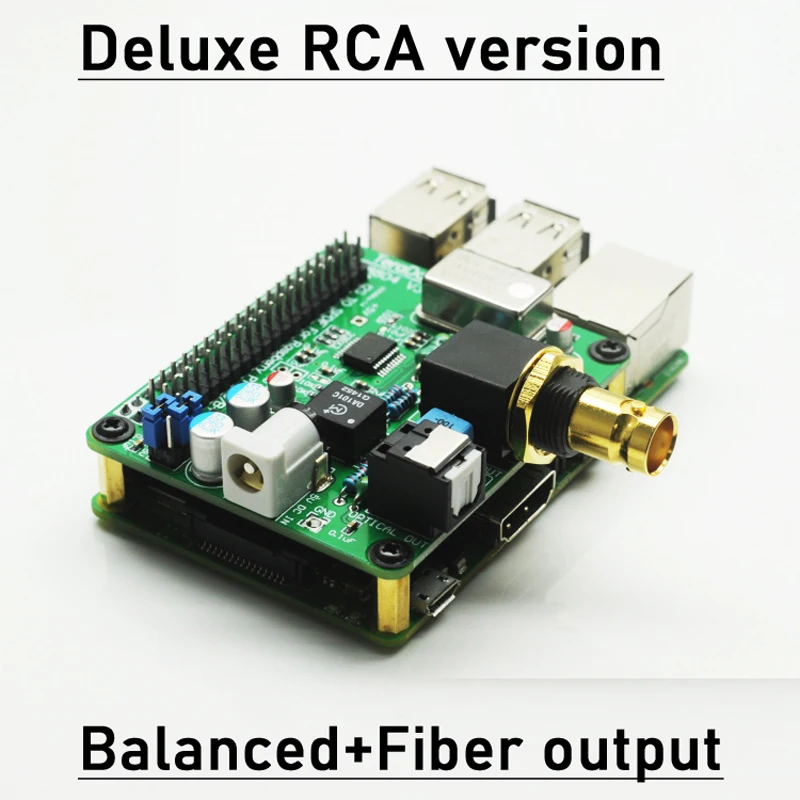 HIFI DiGi + Digital Sound Card DAC decodifica Encoder scheda di espansione Encoder I2S fibra coassiale per Raspberry pi3 pi2 B + 3B + 4B