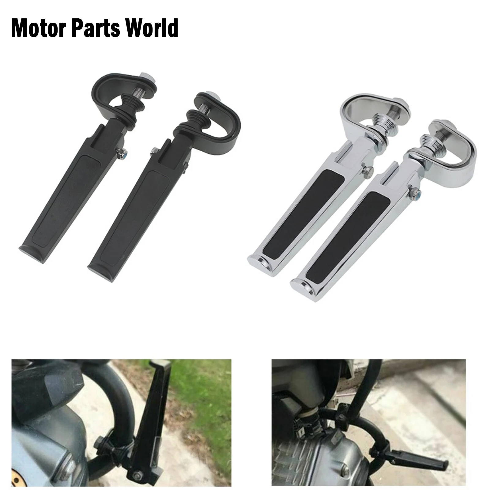 

Motorcycle Highway Footpegs Foldable Footrest Engine Crash Bar Guards Foot Pegs Black/Chrome For Harley Sportster XL883 Touring