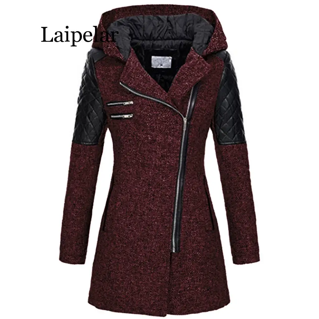 

Coat Female Women Warm Slim Jacket Long Sleeve Thick Overcoat Winter Outwear Hooded Zipper S-5XL Coat