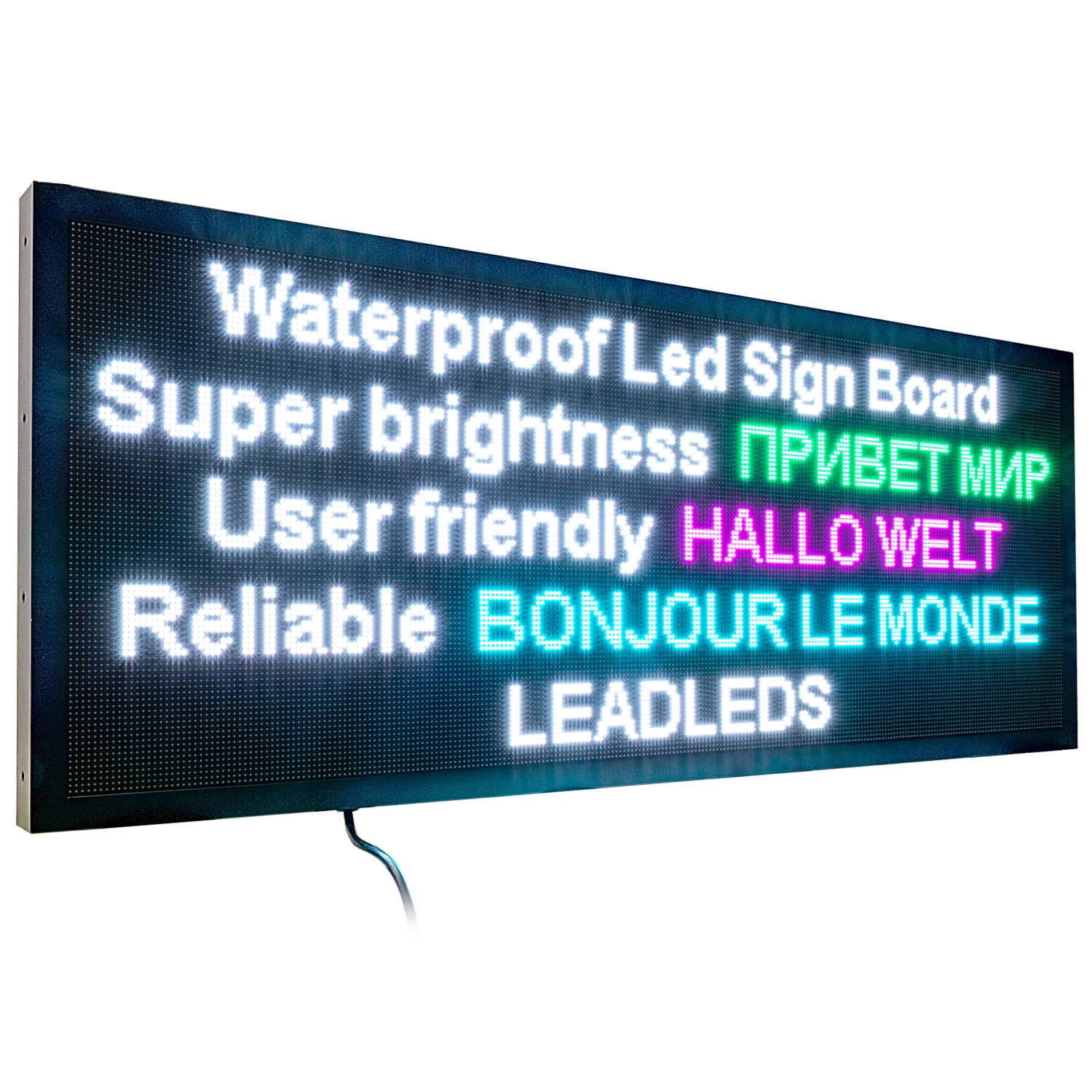 HD Ultra-thin Led Signs Outdoor Led Screen RGB Full Color LED Display Board Waterproof Support Video WiFi LAN Shopwindow Ads