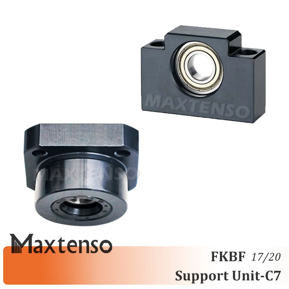 

MAXTENSO Support Unit Set FKBF Professional fixed side FK17 BF17 FK20 BF20 for ball screw TBI sfu 2010 2510 Premium CNC