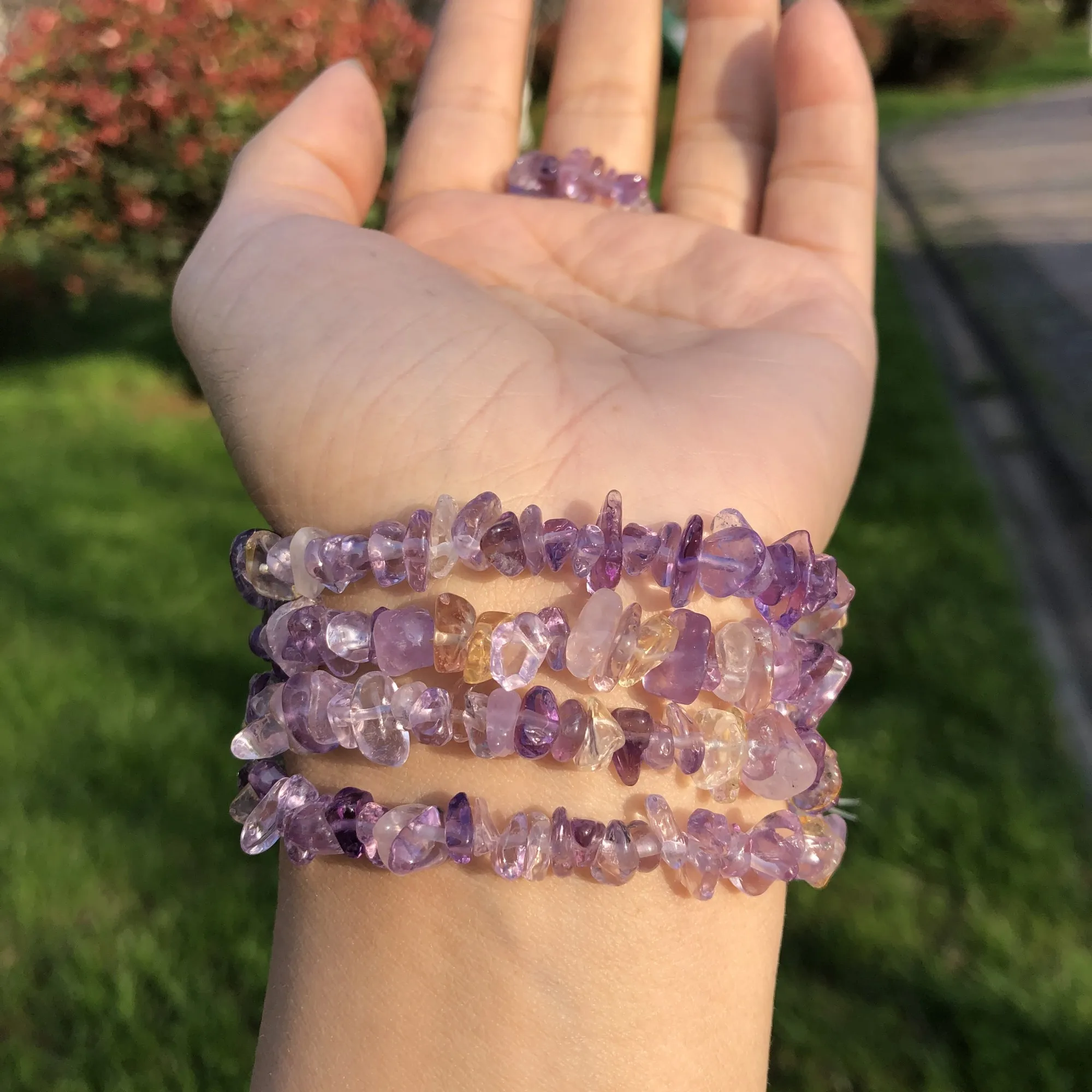 AAA Natural Irregular Amethysts Freeform Chips Stone 5-8mm Gravel Beads For Jewelry Making DIY Accessories Bracelet Necklace 33”