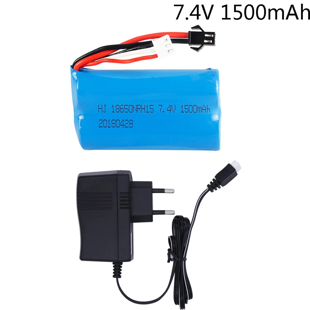 

7.4V 1500mAh lipo Battery SM Plug for YDI U12A Syma S033g Q1 TK H101 18650 7.4V Battery Rc Toys Boats Cars Tanks Drone Part 7.4V