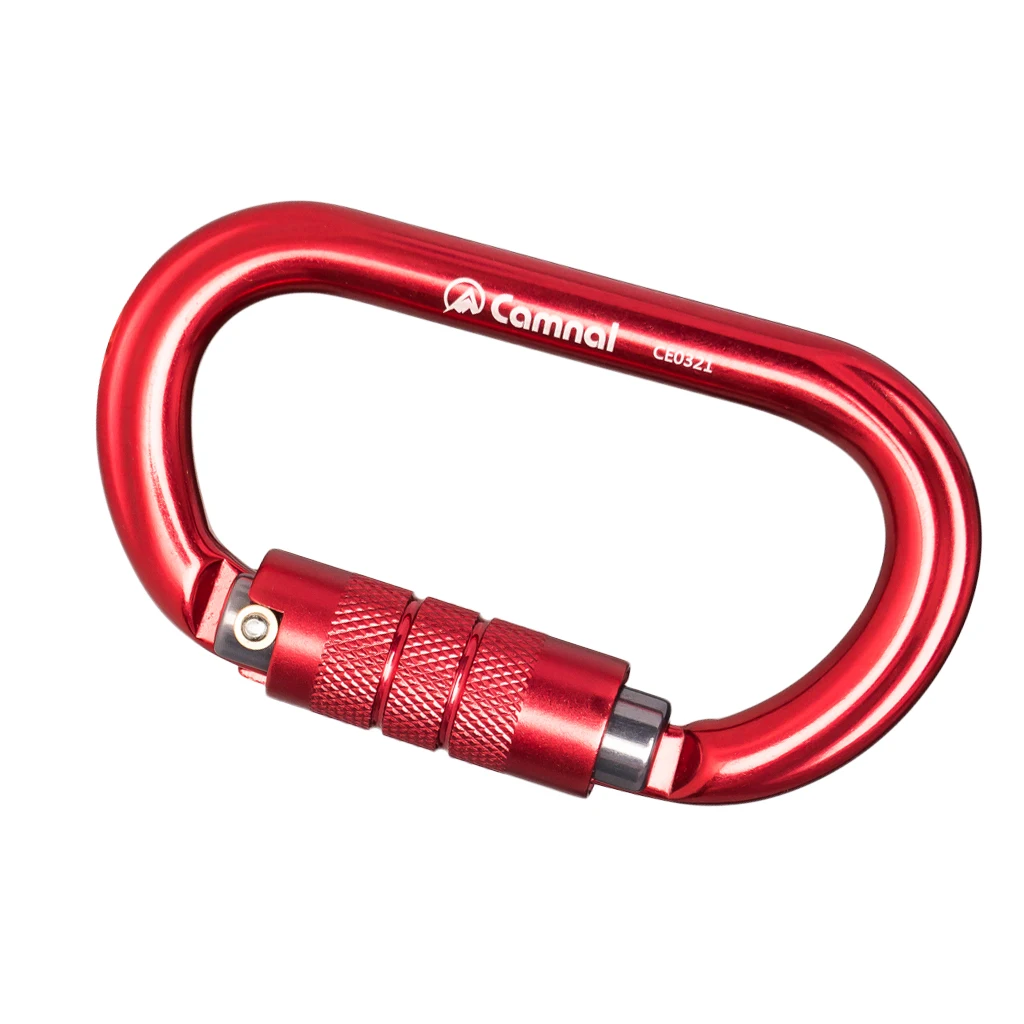 25KN Heavy Duty Carabiner Screwgate Karabiner Rock Climbing Scaffolding Arborist Caving Descending