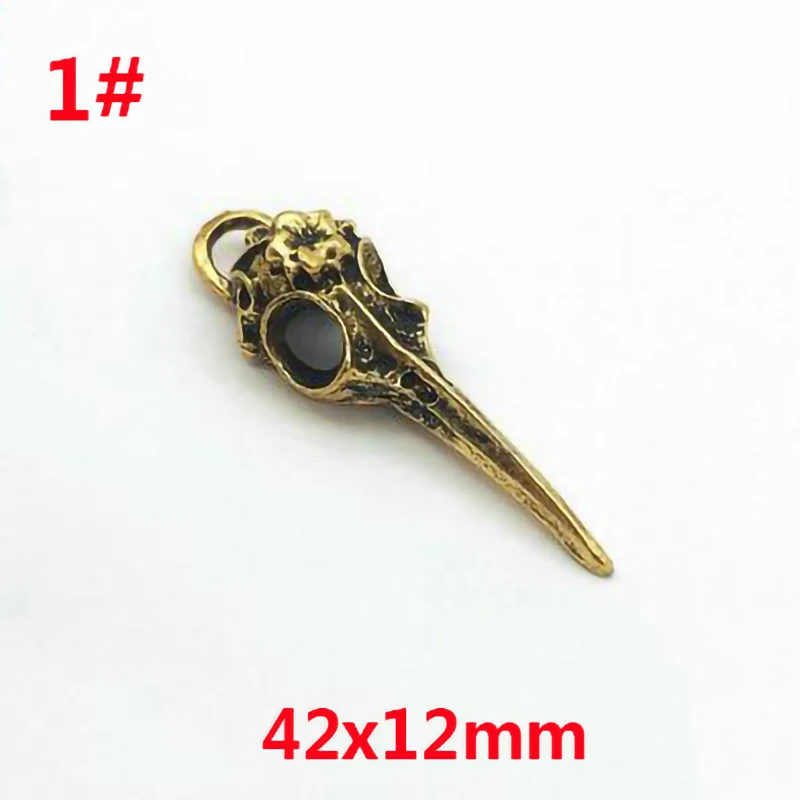 Antique Bronze Bird Skull Head Pendant Steam Punk Hanger For Bag Hat Shoe Clothes Leather Craft Decoration DIY Accessories