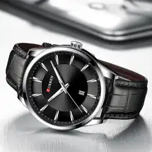 Men's Leather Strap Quartz Watch #5