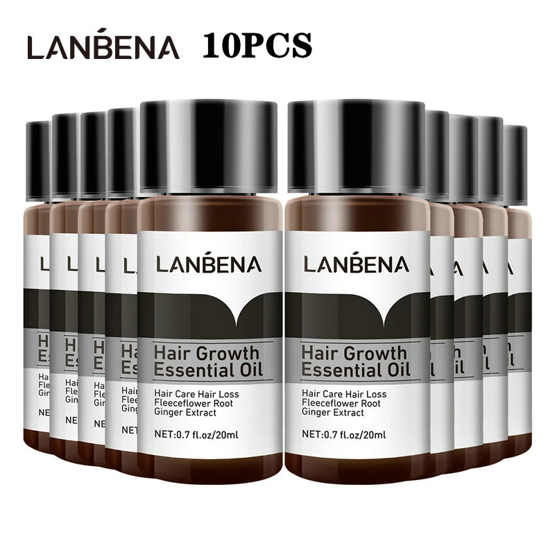 

10PCS LANBENA Hair Growth Essence Hair Care Treatment For Men And Women Hair Loss Essential Oil Liquid Treatment Hair Care