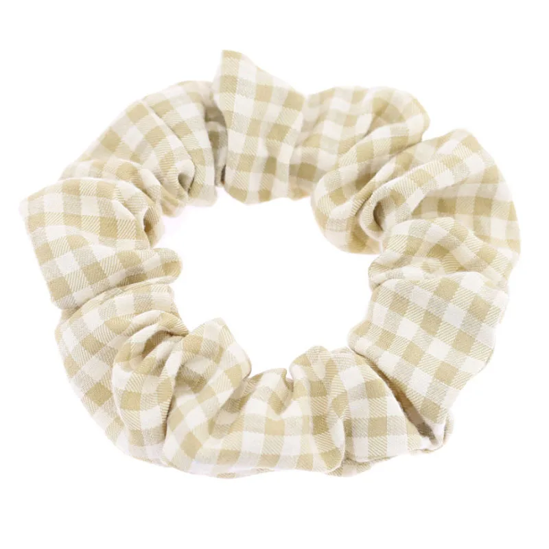 Refreshing  Style Plaid Scrunchies Women Check Design Elastic Hair Bands Girls Hair Ties  Hair Accessories