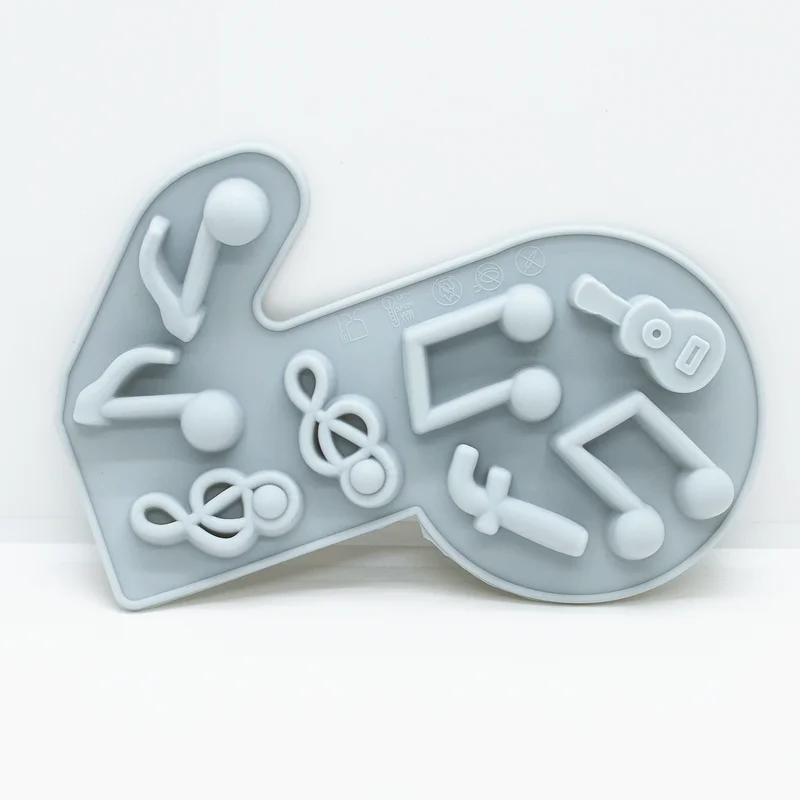 Music Note Silicone Mold Kitchen Resin Baking Tool DIY Cake Chocolate Ice Cube Fudge Lace Decoration Epoxy Moulds