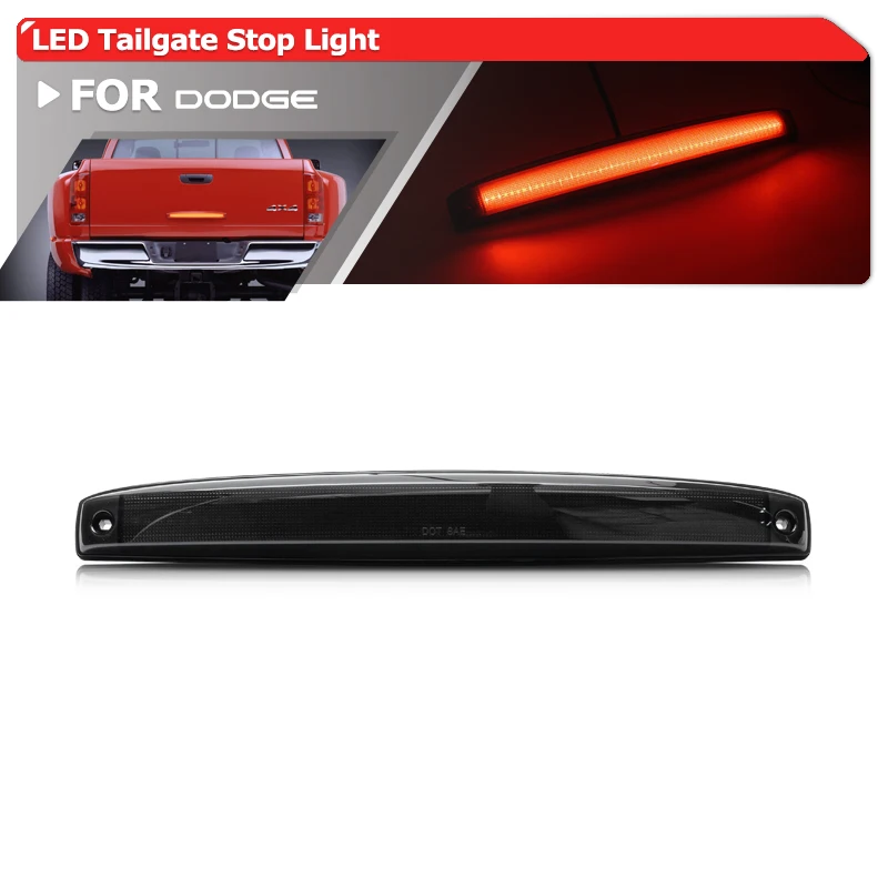 

1x Smoked Led Third Strobe Brake Light Rear Tailgate Stop Lamp For Dodge RAM 2003 2004 2005 2006 OEM: 05086509AA 5086509AA