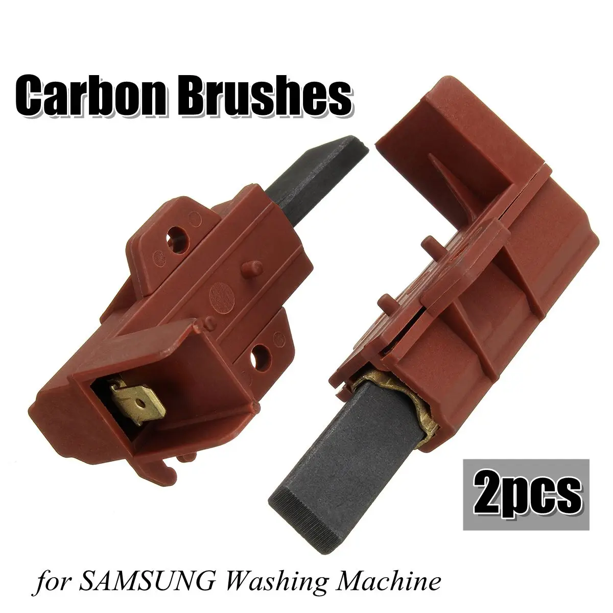 2pcs Washing Machine Motor Carbon Brush And Holder Brushes Coal Electric Motors For Samsung Ariston Indesit Welling