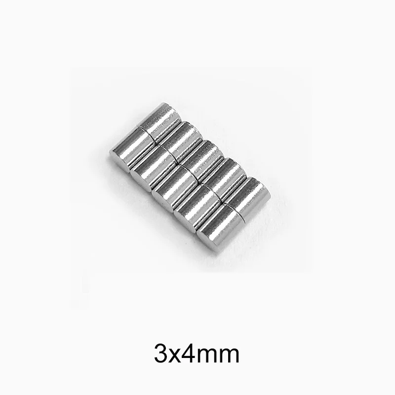 50~2500pcs 3x4 mm mini magnet 3x4mm 3mmx4mm high-strength rare earth permanent magnet 3*4 Super strong neymium magnets 3x4 mm