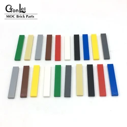 120Pcs/lot Tile 1x6 with Groove Tablet MOC Building Blocks Parts DIY Toys Gifts Compatible with 6636 63324 75702 Brick Particles