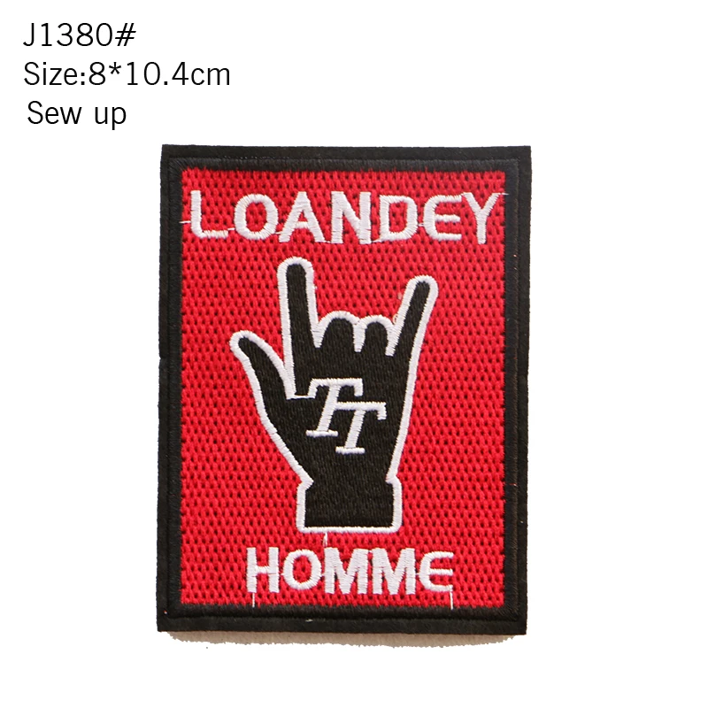 1 Pcs Fashion Punk Hot Patch Clothing Ironing t Luggage Clock Palm Sticker Clothing Patch Badge DIY Jacket Jeans Embroidery